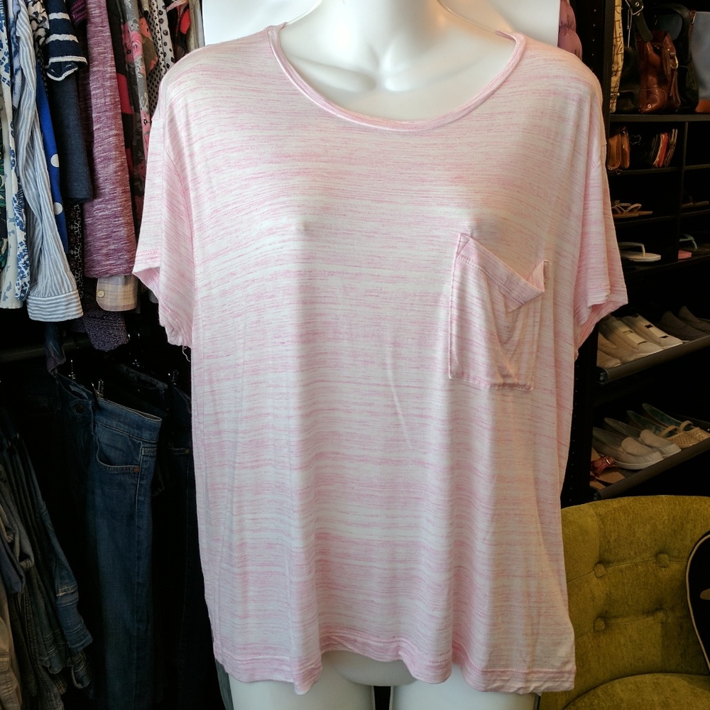 Gap Pink Space Dyed Viscose tee shirt medium *